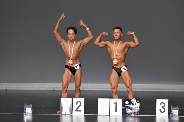 2025-08-31中四国クラス別男子ボディビル55kg以下級表彰